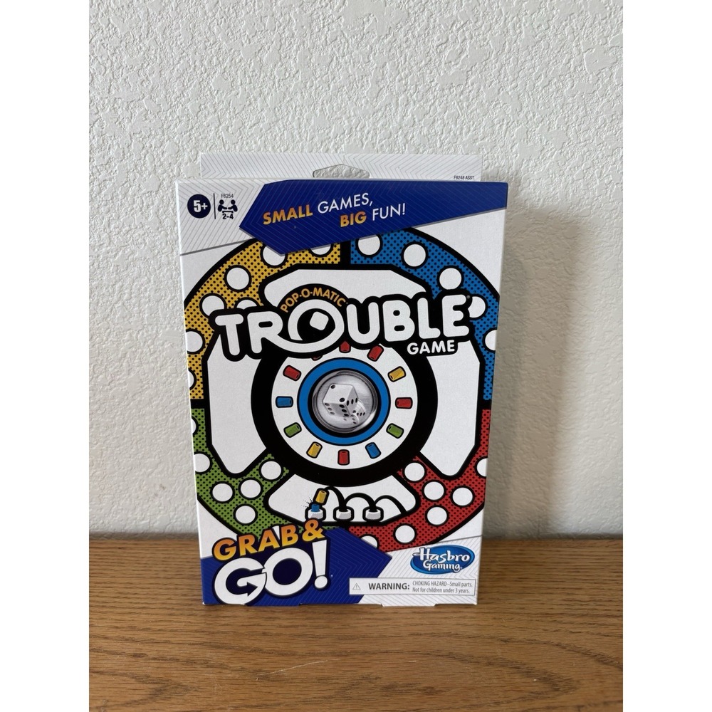 Hasbro Gaming Grab & Go Trouble Game 2023 Travel Game NEW Great Gift Item